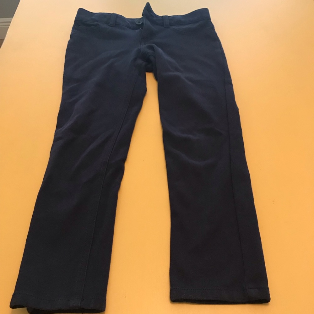 Girls Navy Skinny Uniform Pants